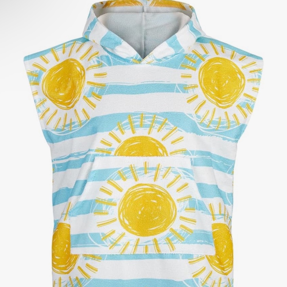 Towel Poncho for Kids, Hooded Beach Towel for Girl&Boy, Surf Poncho Swim